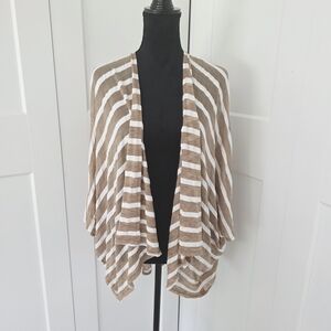 Striped Brown and White Women's Top